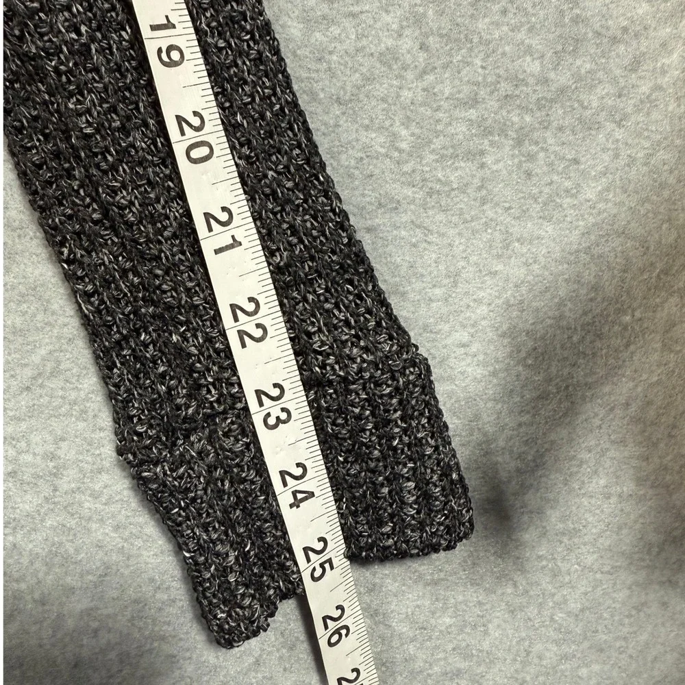 Gibsonlook Open Front Knit Cardigan Sweater Charcoal Gray Medium Officecore - Picture 9 of 14